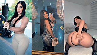 Brenda Castro metiendose un consolador por el culo