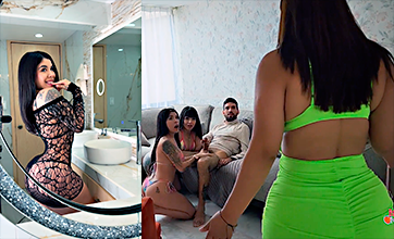 Mei Cornejo enseña a Barbara Salas y a su amiga a mamar guebo