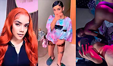 Dominicano Nayelis Martes con una lésbica morena desnuda