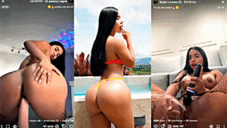 Colombiana Angie Lorena en un en vivo en paja intensamente rica