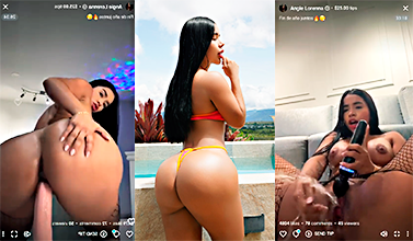 Colombiana Angie Lorena en un en vivo en paja intensamente rica
