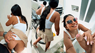 Pareja colombiana dios del sexo777 singando en un baño publico