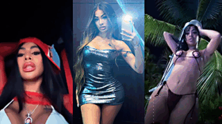 Yailin de puta en la piscina con poco ropa y bailando sexy