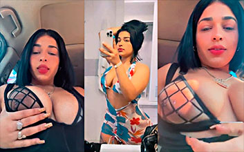 Dominicana Aidelis Estrella Se Agarra El Toto Y Enseña Sus Tetas