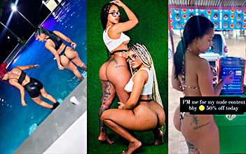 Dominicana Megane Janell Y Chana Las MVP De Putas En la Piscina