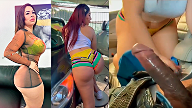 Escena especial protagonizada por culona mexicana pamlatina lavando el coche y follando dentro