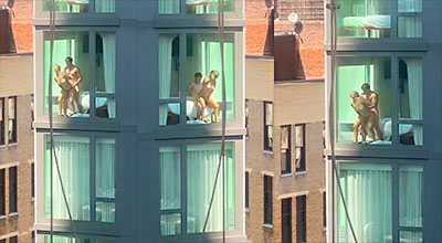 workers catch Canadian couples fucking in the building
